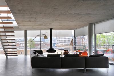 Roller Blind Systems, SG 4930, Multiscreen 1-10%, Room shot "Bateman's Row Penthouse Apartment", London, United Kingdom
