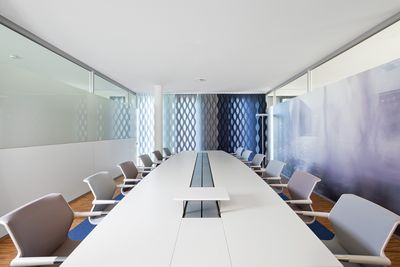 Lamellgardiner, SG 2810, Multi Shadow, Room shot "Disy Information Systems GmbH", Karlsruhe, Germany, Vertical Waves