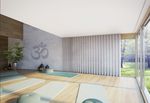 Gardinsystem, SG 3870, Yoga room, recessed curtain track