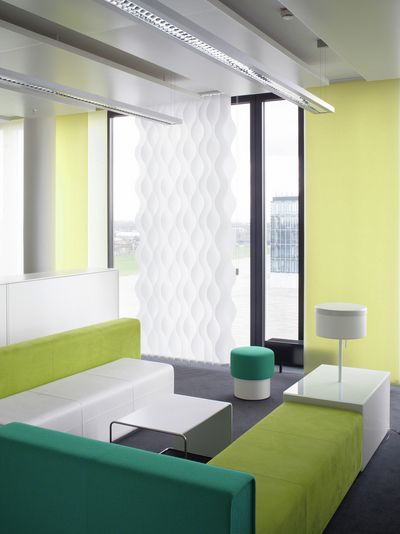 Vertical Blind Systems, SG 2810, Multi Visio, Room shot "Kranhaus", Cologne, Germany, Vertical Waves