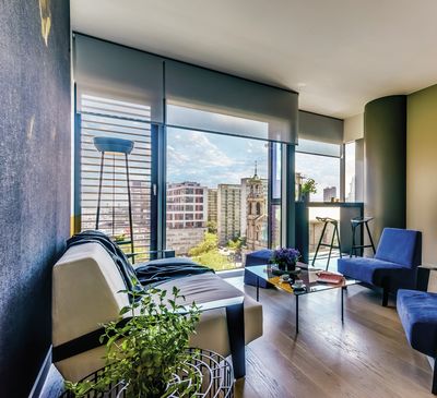 Rullegardiner, SG 4960, Multiscreen 1-10%, Room shot "Cosmopolitan Tower", Warsaw, Poland